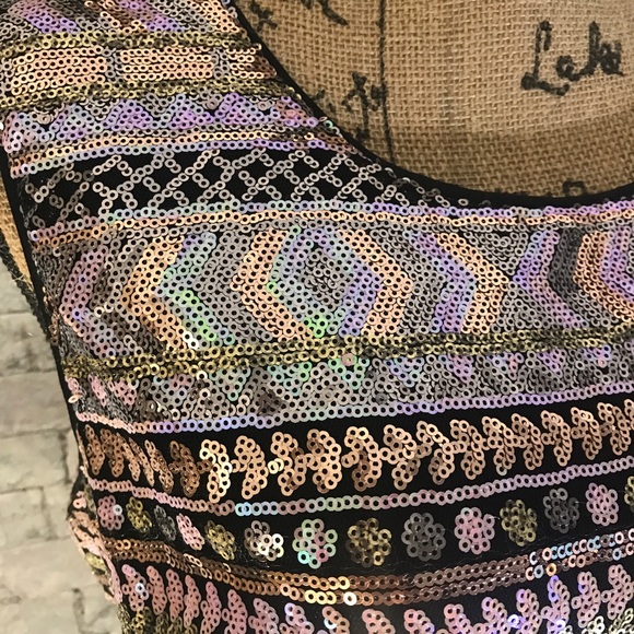 2/$30 FOREVER 21 | Sequin Dress | Pink & Black | M - Picture 4 of 8